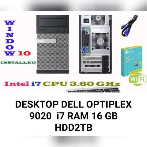 DESKTOP COMPUTER  DELL OPTIPLEX 9020 i7 Ram 16GB
