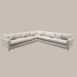 BRAND NEW 11x11ft SECTIONAL SOFA SET,  BARCELONA CREAM  FABRIC.  CUSTOM MADE AVAILABLE