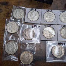 Silver Dollars 1800s Coins From Over 100 Years Ago 