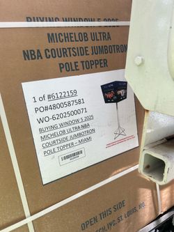 2025 MICHELOB ULTRA NBA COURTSIDE JUMBOTRON POLE TOPPER- MIAMI