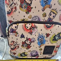 2021 DISNEY LOUNGFLY VILLIAN TATTOO BACKPACK NWT