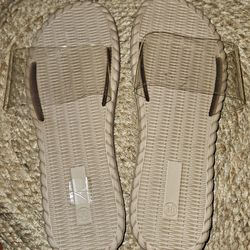 Clear transparent sandals flip flops size 7.5/38