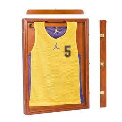 Kinbor Jersey Shadow Box Display Frame with Acrylic Hanger & Lock - 23.6"L x 31.4"H Rdfm001bn