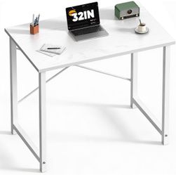 DUMOS 32-Inch White Computer Desk – Unused, Open Box