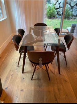 7 Piece Mid Mod Dining Set