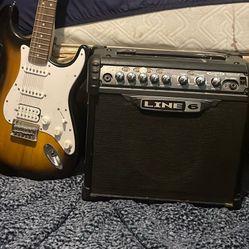 Electric Guitar And Guitar Amp
