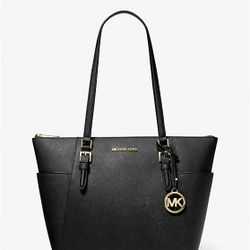 Michael Kors Outlet
Charlotte Large Saffiano Leather Top-Zip Tote Bag

