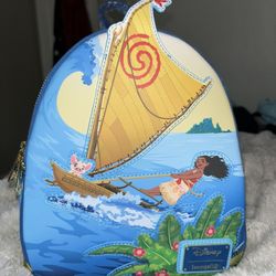 LOUNGEFLY DISNEY MOANA PUA CANOE MINi BACKPACK~ WITH TAGS~ BRAND NEW~