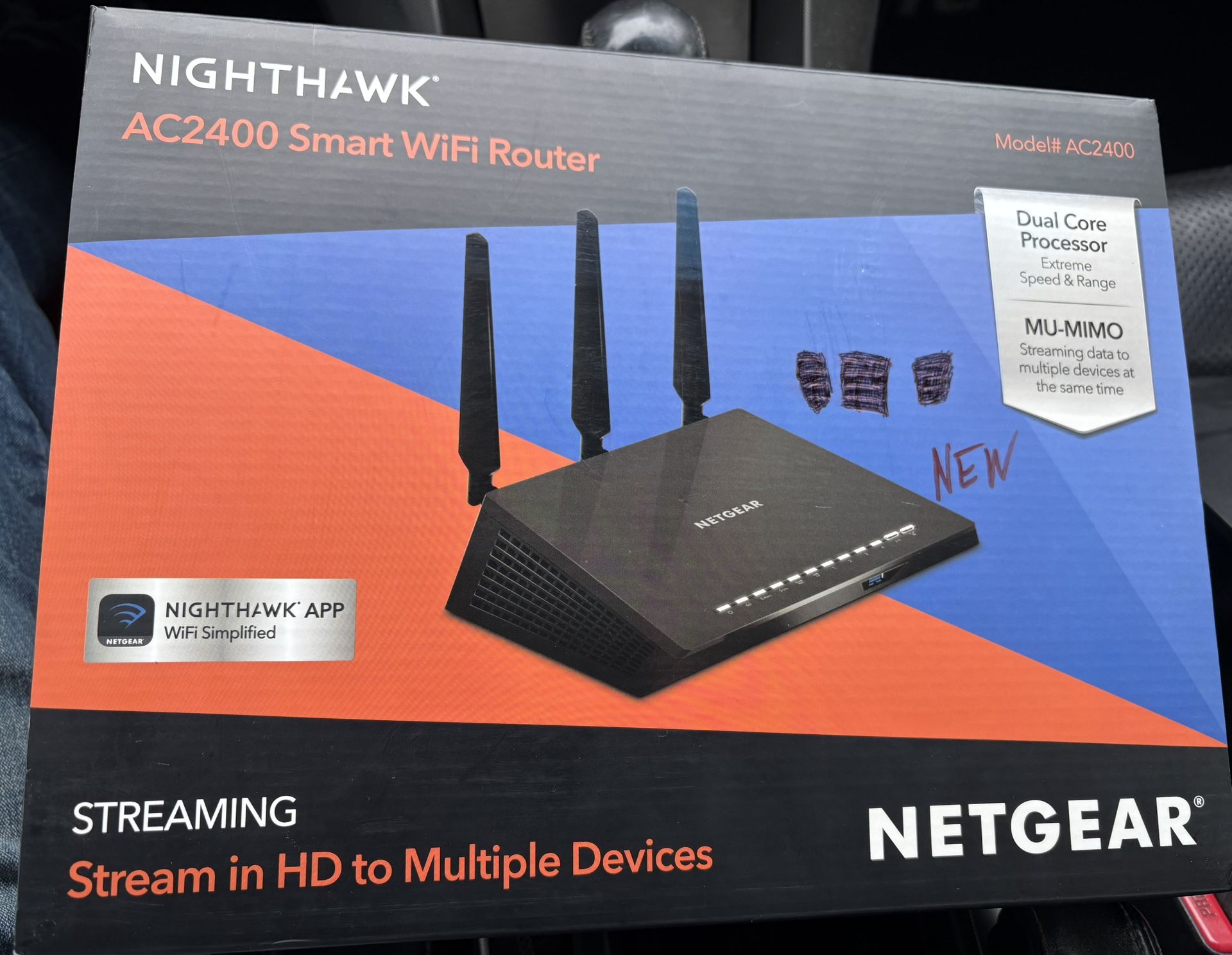 New Netgear Nighthawk AC2400 WiFi Router