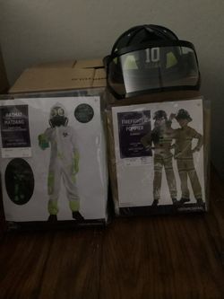 Halloween Costumes Brand New Size 14-16 Hazmat, Firefighter