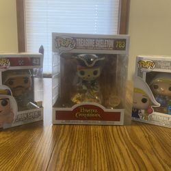 New in Box Lot of (3) Funk Pop! Netherlands/Pirates of Caribbean/Iron sheik 