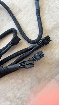 EVGA Black Sleeved 8-Pin PCIe to 8-Pin PCIe Power Cable, <1m