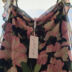 Chiara Maxi Dress Black Floral XL