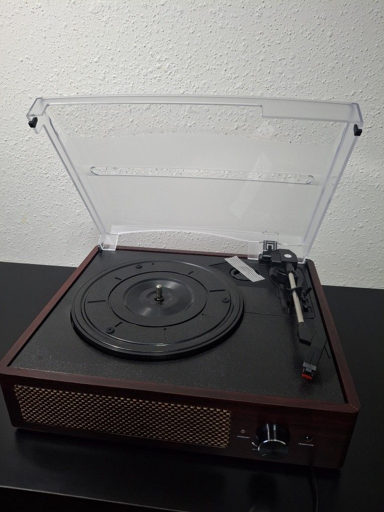 Bluetooth Vinyl Record Player Turntable With Built In Speakers