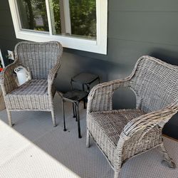 Set If 2 IKEA Outdoor Wicker Chairs