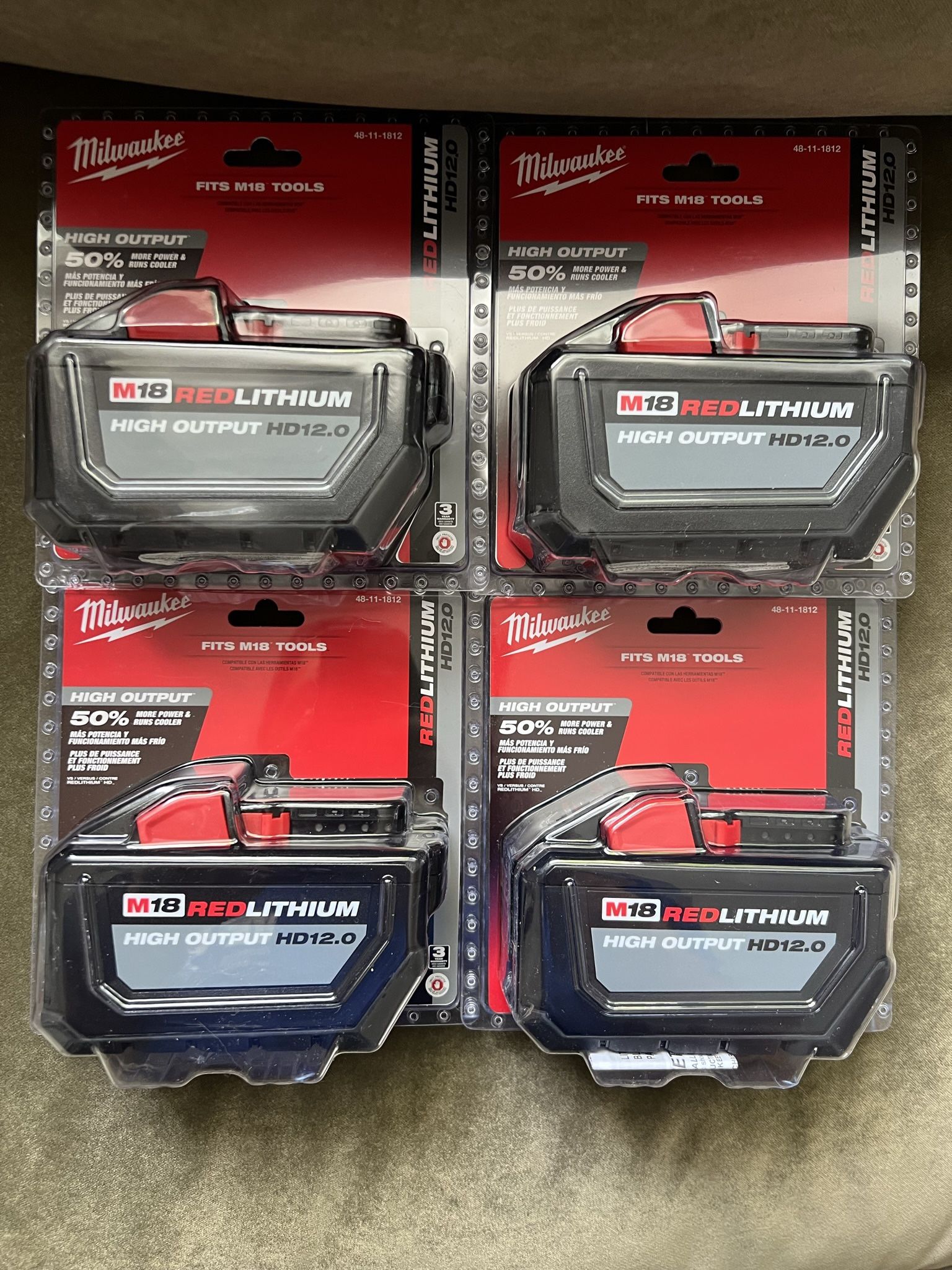 Milwaukee M18 High Output 12 Ah Battery 