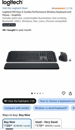 Logitech mx s keys combo