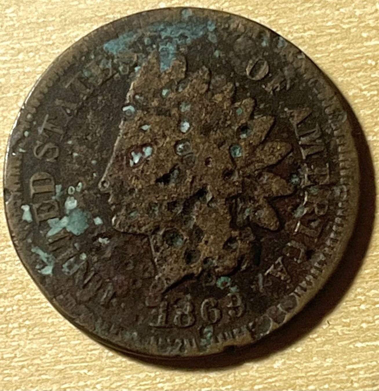 1869 Indian Head Cent - PrAg
