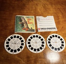 Vintage 1968 PUSS IN BOOTS B320 Viewmaster 3 reels PACKET SET