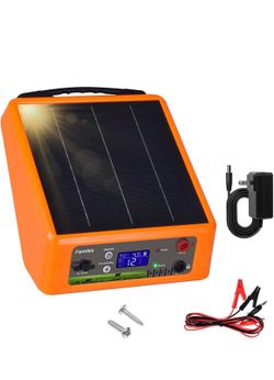 Cargador de valla eléctrico de 20 millas alimentado por energía solar, voltaje de salida ajustable: 6/8/10/12kV, cargador solar portátil 2J para valla