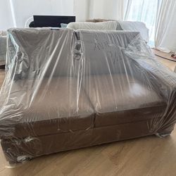 New Genuine Leather Sofa w/chaise