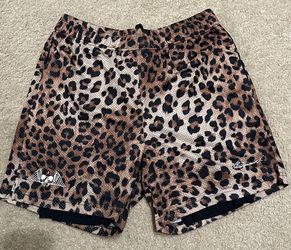 Civil regime No Tomorrow Leopard Print Mesh Shorts size M