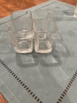 Set Of 4 Clear Shot Glasses