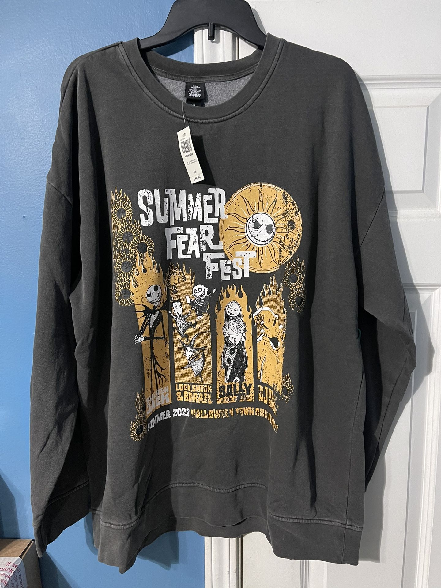 Men’s Size 2XL Disney Nightmare Before Christmas Crewneck Sweater New