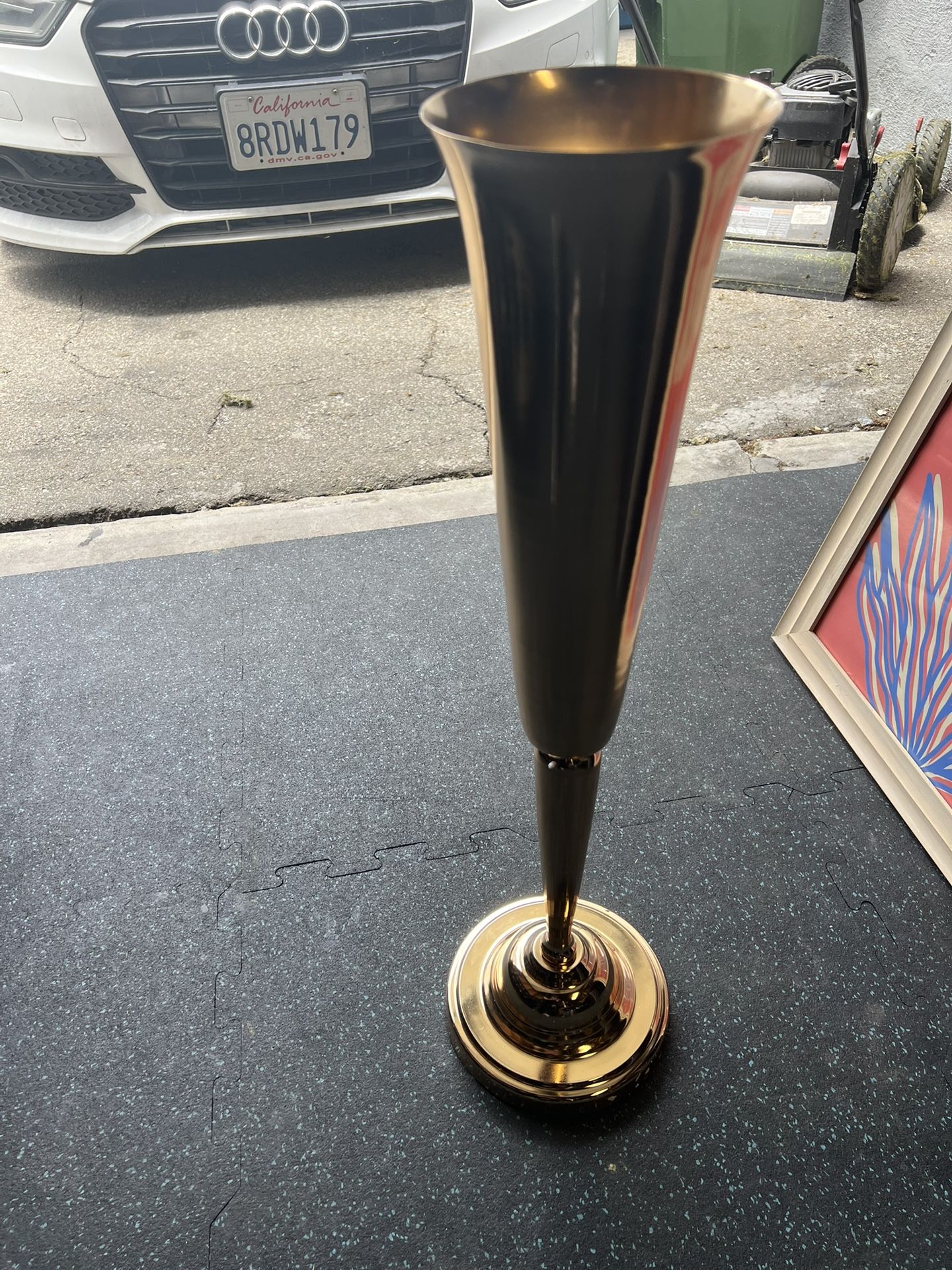 Gold Trumpet Vases