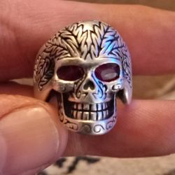 Vintage Sterling 925 Skull Ring