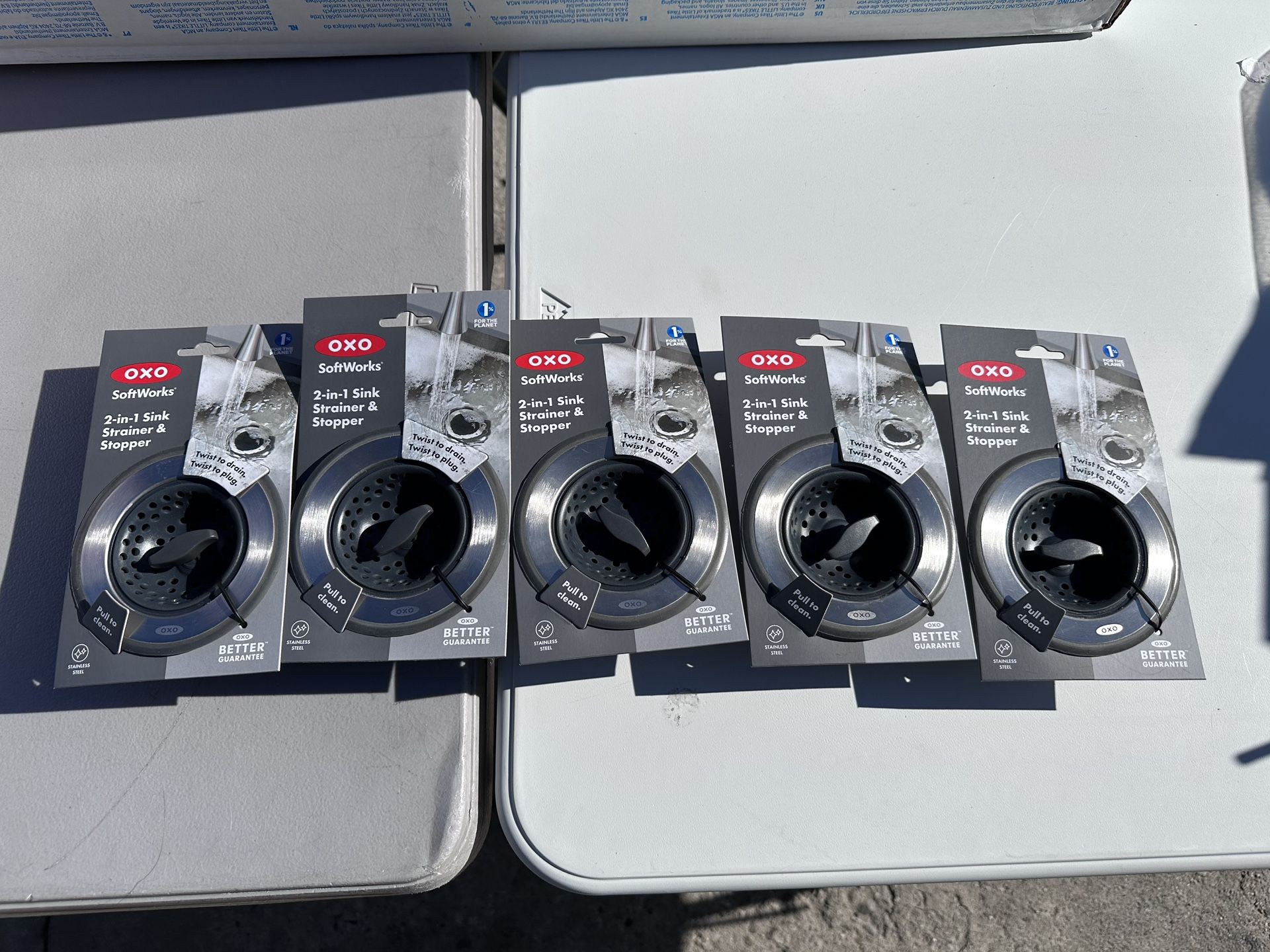 OXO Sink Stopper: Stainless Steel & Silicone Kitchen Drain Plug, 4.5" Diameter