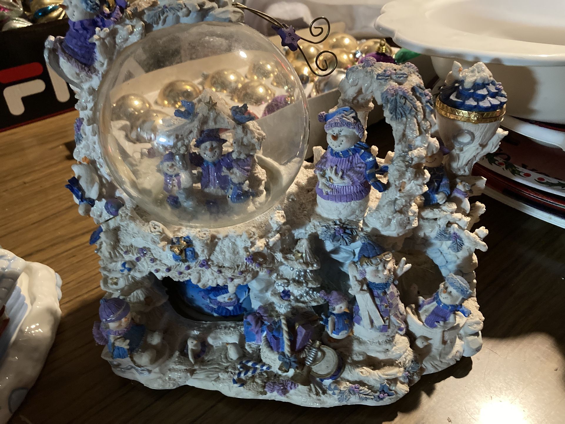 Snowman Scene With Globe
