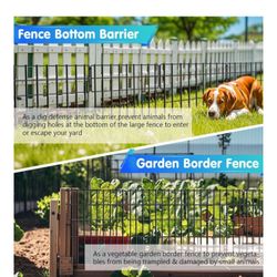 26 Panels No Dig Fence, 28ft(L) x 17in(H) Dog Digging Fencing Barrier, 1.2in Gap Animal Barrier for Bottom of Fence, Rustproof Metal