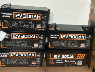Humsienk 12 v 300ah lifepo4 lithium battery 100a bms ,