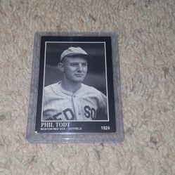 Phil Todt 1924 Boston Red Sox 