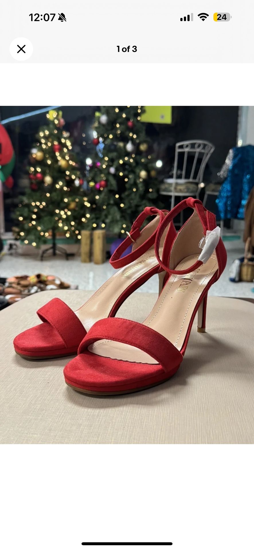 DREAM PAIRS Women’s High Stilettos Open Square Toe Ankle Strap Heels