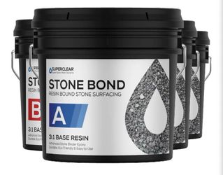 McKinnon Stone Bond Part A & B Resin Bound Surfacing Epoxy 20 Gallon Pebble & Gravel Binder