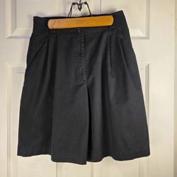 Vtg 90's CHAUS Size 12 Black High Waisted Pleated High Rise Mom Shorts 