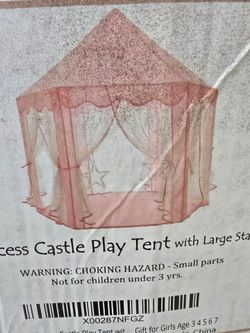 Princess castle play tent with light up stars