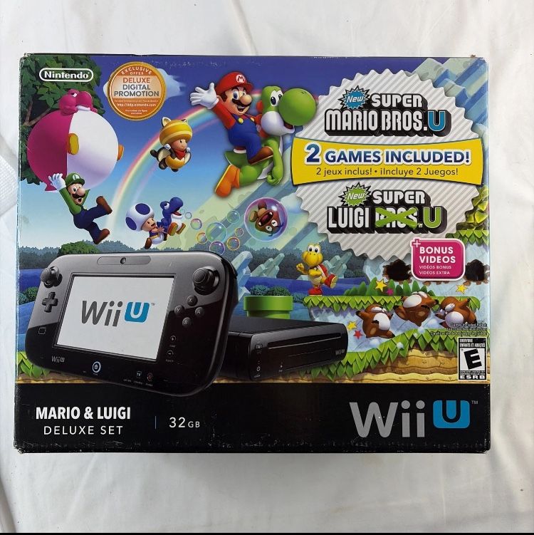 Nintendo Wii U Mario & Luigi Deluxe Set 32 GB Black Console (NTSC)