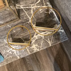 Circular Gold Shelves 