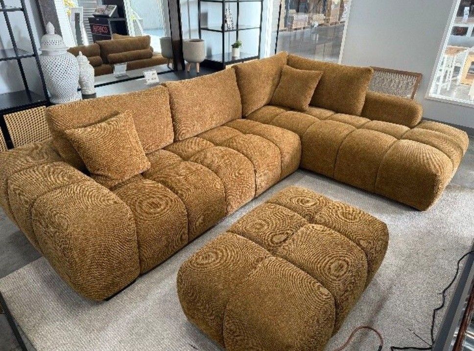 Ember Color Designer Sectional Sofa Couch
