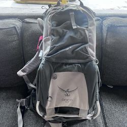  Osprey Poco LT Lightweight Child Carrier Backpack Grey