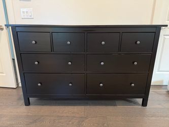 8-drawer dresser, black-brown, 63x37 3/4 "