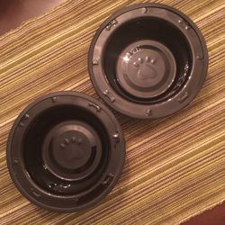 Pet Bowls Platinum Black