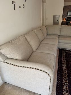 Sectional sofa , with pillows