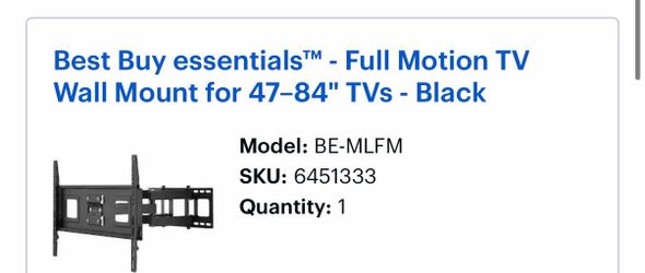 Insignia 55’ QLED and Mount