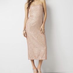 WHBM Strapless Sequin Dress