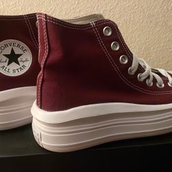 Converse Burgundy Platform High Tops