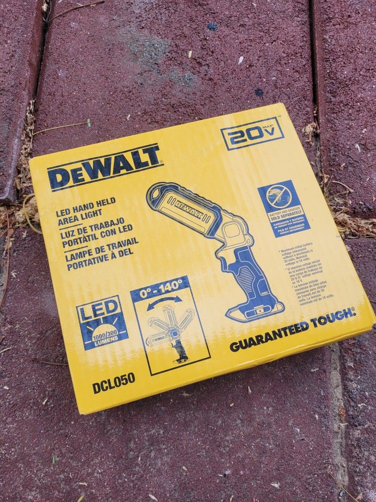 Dewalt 20v LED hand held area light 1000 lumens DCL050 [TOOL ONLY)...NEW_NUEVO $69 PRECIO FIJO_FIRM PRICE
